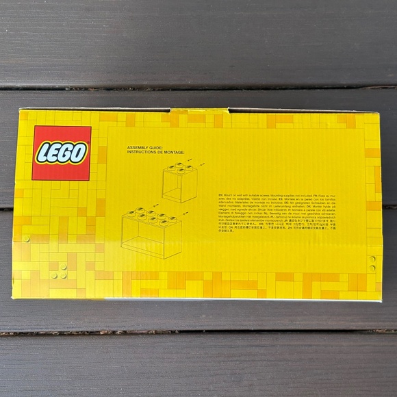 Lego 2-Piece Black Brick Shelf Storage Toy Display Set Ages 3+ - New, Dinged Box - Picture 3 of 11